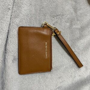 Michael Kors Brown Leather Wristlet